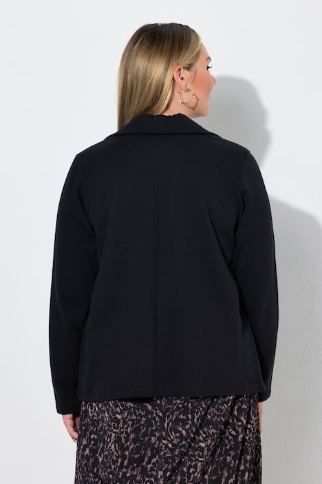 Biker-Sweatjacke, Komfort Fit, offene Form, Reverskragen