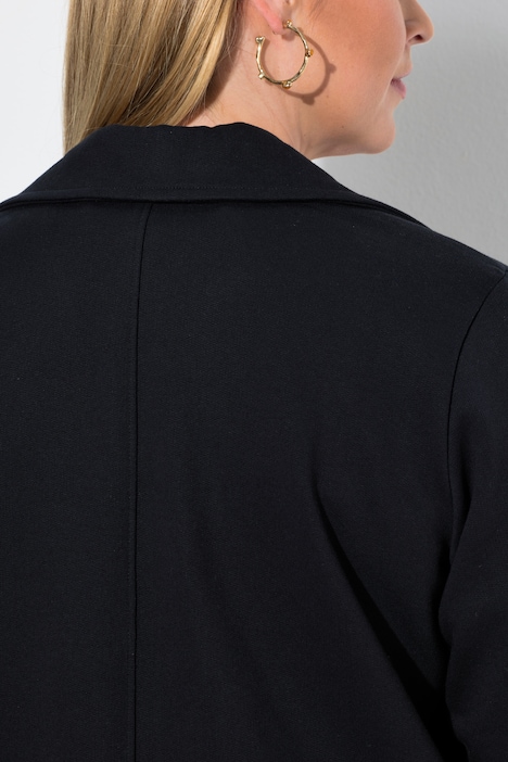 Biker-Sweatjacke, Komfort Fit, offene Form, Reverskragen
