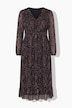 Maxi-Meshkleid, A-Linie, V-Ausschnitt, Saumvolant