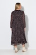 Maxi-Meshkleid, A-Linie, V-Ausschnitt, Saumvolant