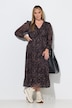 Maxi-Meshkleid, A-Linie, V-Ausschnitt, Saumvolant