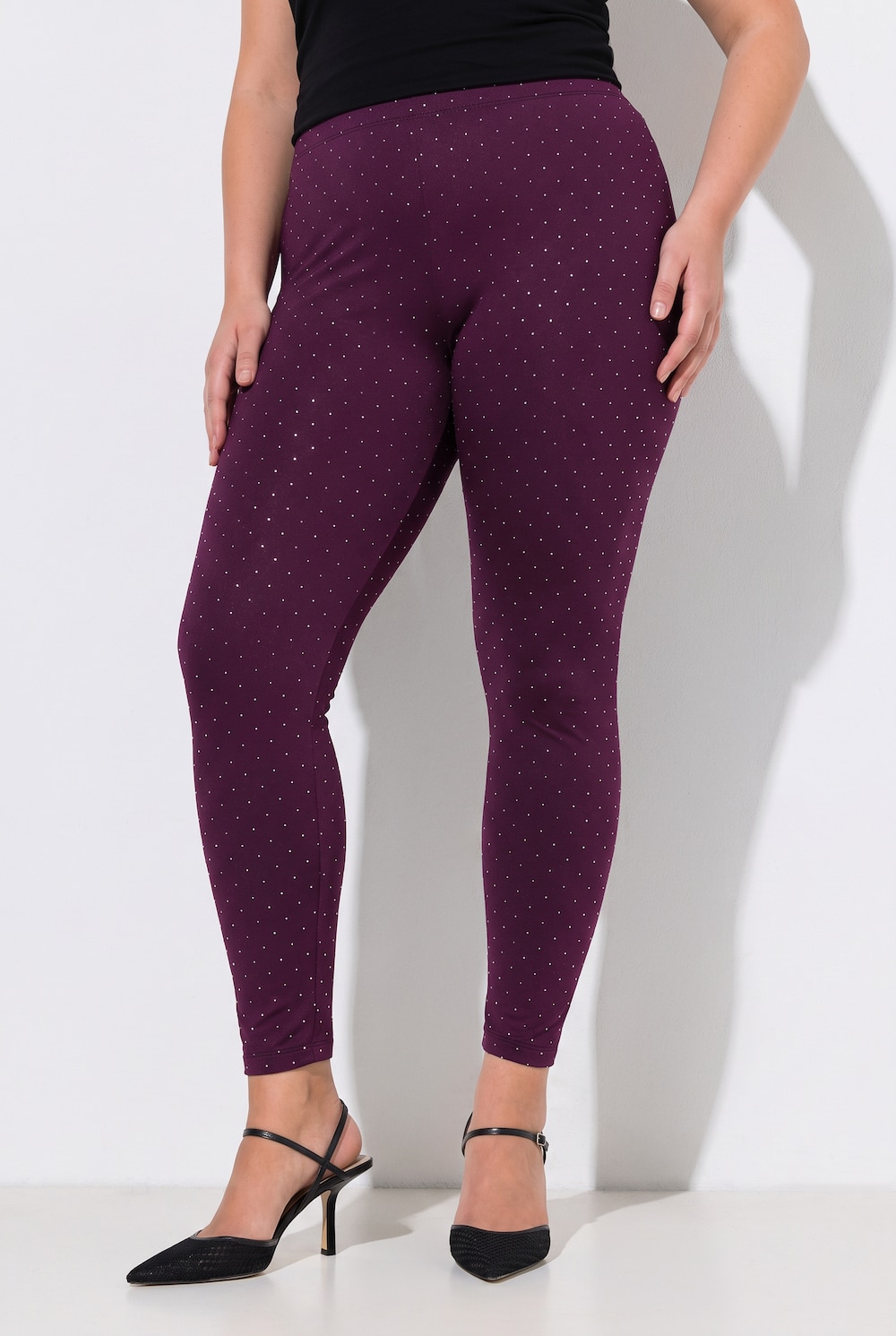 Termo-leggings med glittersteiner