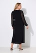Maxi-Jerseykleid, Slim Shape, Wickeloptik, Chiffon-Langarm