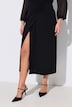 Maxi-Jerseykleid, Slim Shape, Wickeloptik, Chiffon-Langarm