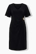 Jerseykleid, Slim Shape, Drapierung mit Metallicspange
