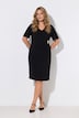 Jerseykleid, Slim Shape, Drapierung mit Metallicspange