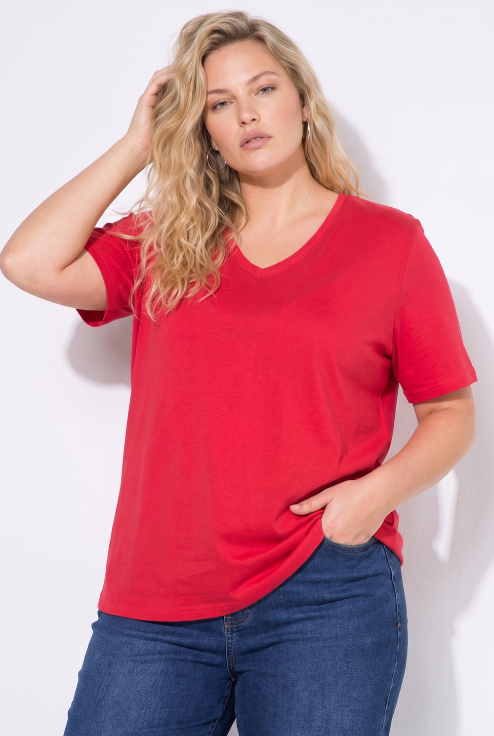 T-shirt, regular fit, korte mouwen