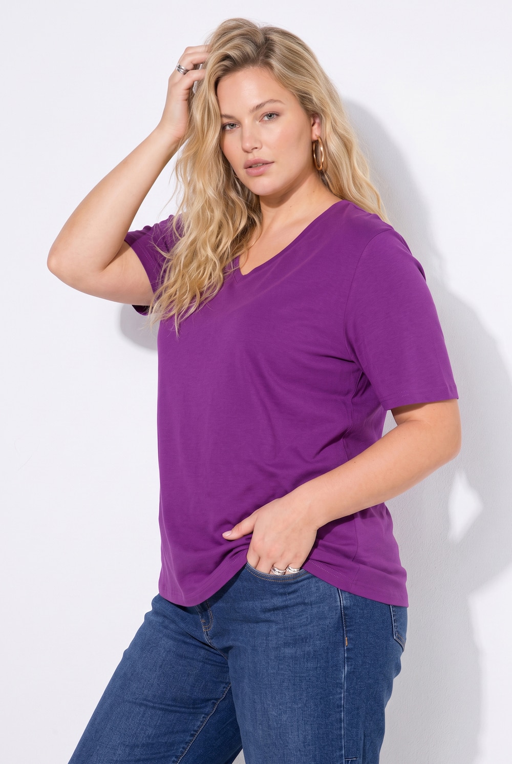 T-shirt, regular fit, korte mouwen