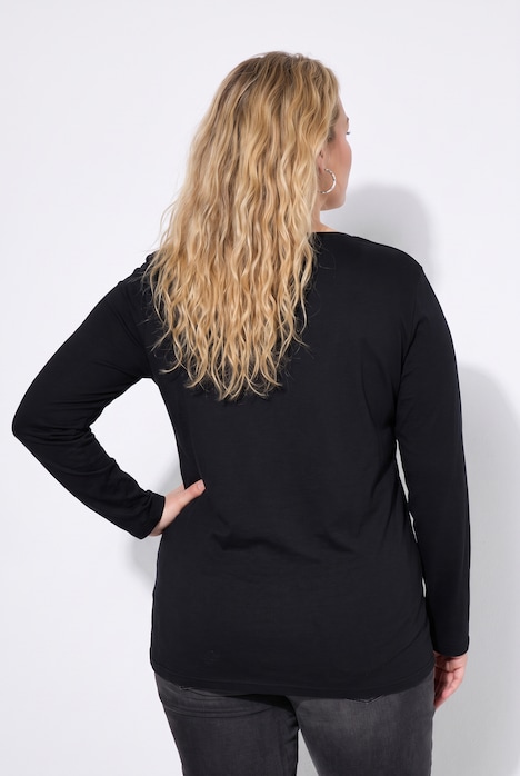 Longsleeve, T-shirts, set van 2, V-hals, lange mouwen
