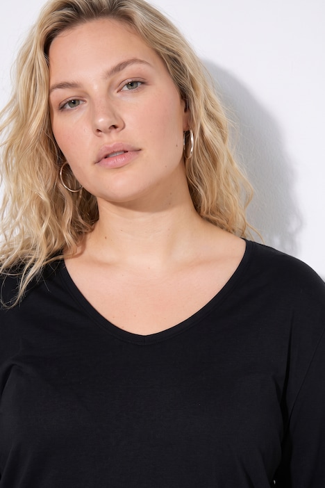 Longsleeve, T-shirts, set van 2, V-hals, lange mouwen