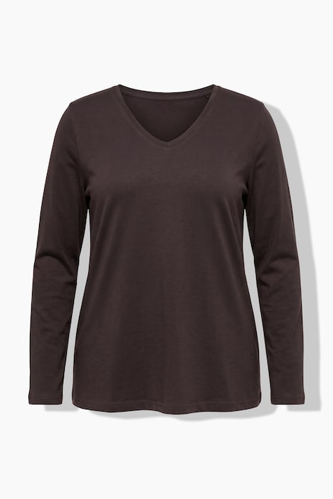 Longsleeve, T-shirts, set van 2, V-hals, lange mouwen