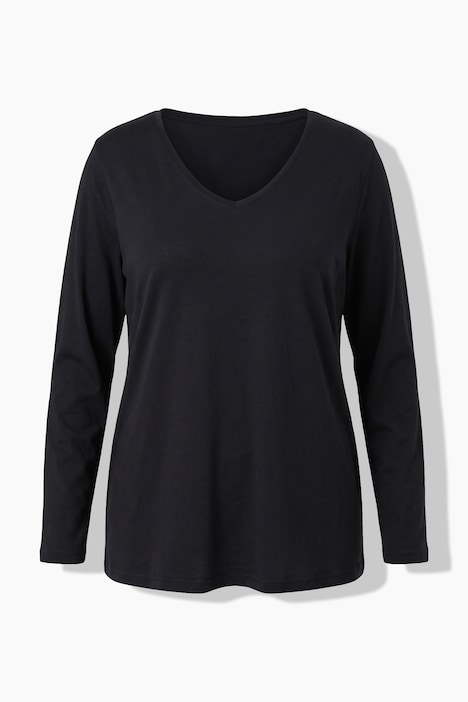 Longsleeve, T-shirts, set van 2, V-hals, lange mouwen