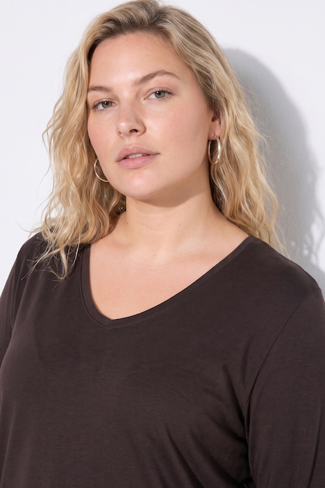 Longsleeve, T-shirts, set van 2, V-hals, lange mouwen