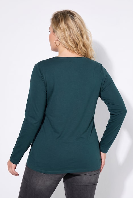 Longsleeve, T-shirts, set van 2, V-hals, lange mouwen