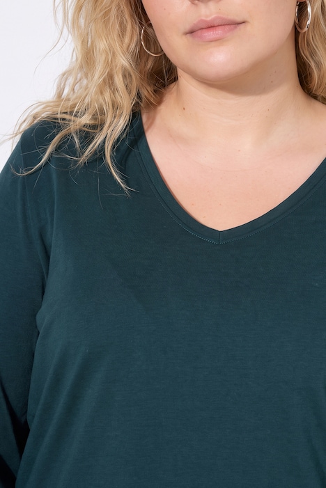Longsleeve, T-shirts, set van 2, V-hals, lange mouwen