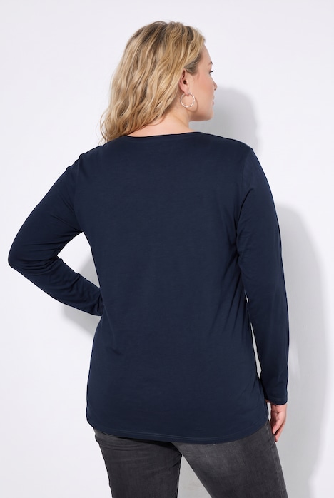 Longsleeve, T-shirts, set van 2, V-hals, lange mouwen