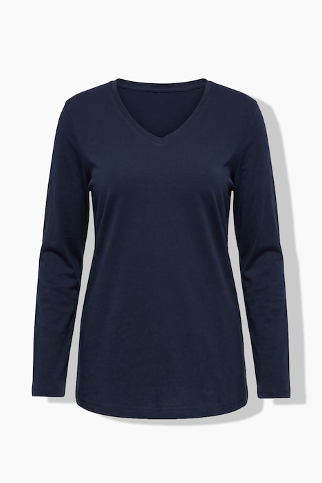 Longsleeve, T-shirts, set van 2, V-hals, lange mouwen