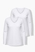Longsleeve, T-shirts, set van 2, V-hals, lange mouwen
