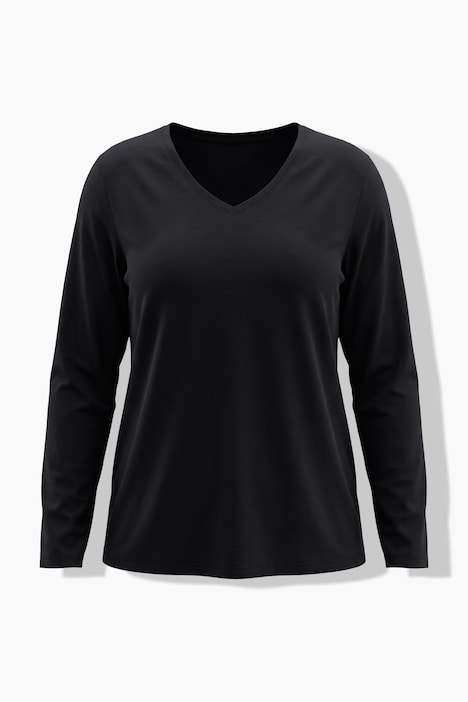 Longsleeve. T-shirt, regular fit, V-hals, lange mouwen