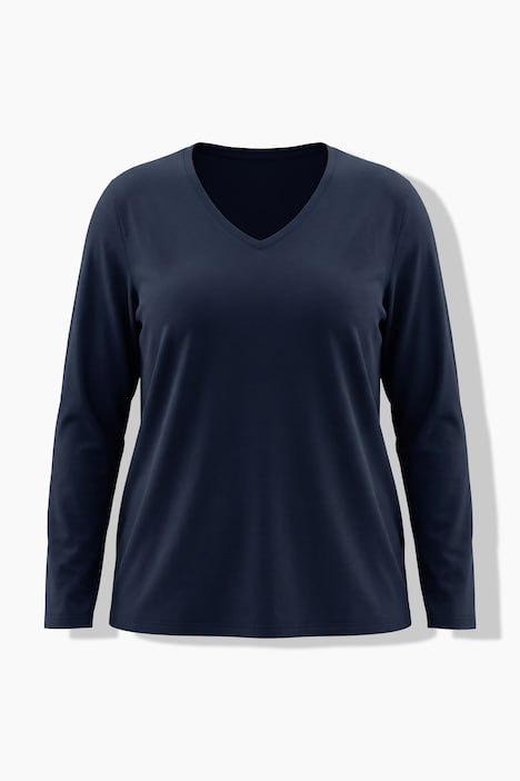 Longsleeve. T-shirt, regular fit, V-hals, lange mouwen