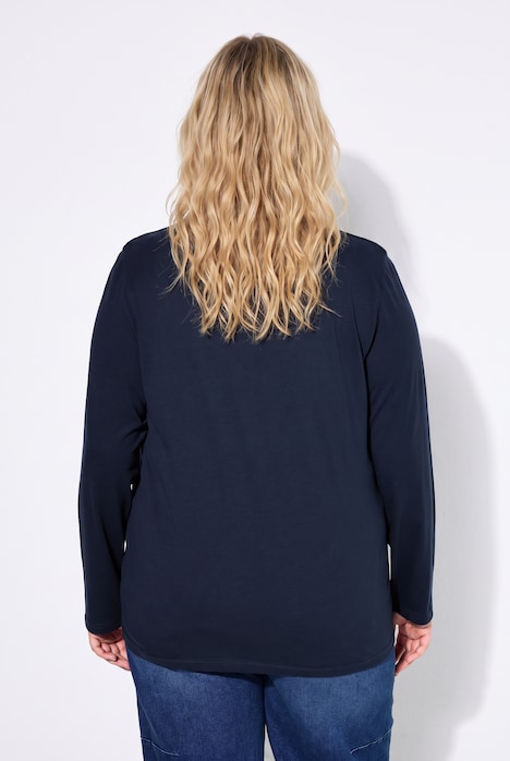 T-shirt manches longues. T-shirt, coupe classique, décolleté en V, manches longues