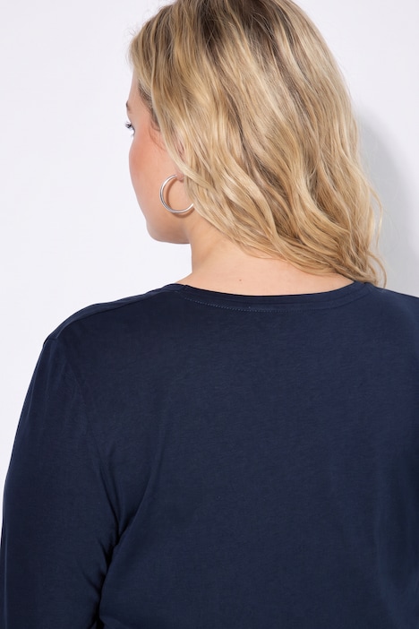 T-shirt manches longues. T-shirt, coupe classique, décolleté en V, manches longues