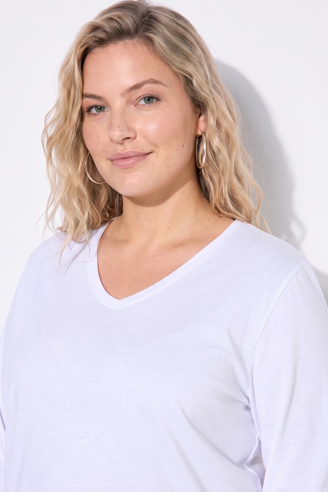 Pusero, pitkähihainen. T-paita, Regular, v-pääntie, pitkät hihat