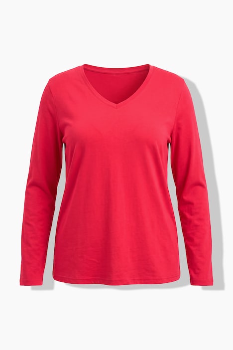 Longsleeve. T-shirt, regular fit, V-hals, lange mouwen