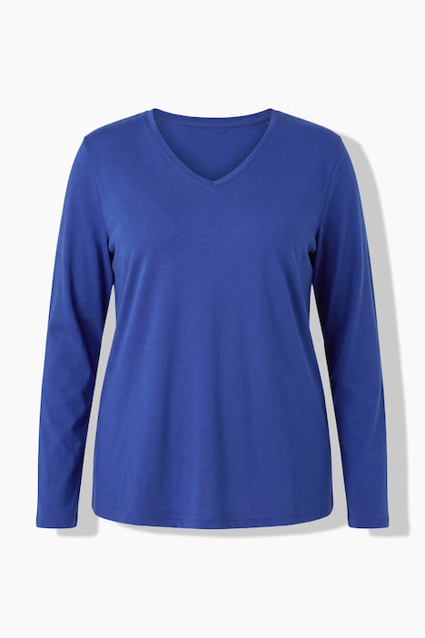 Longsleeve. T-shirt, regular fit, V-hals, lange mouwen
