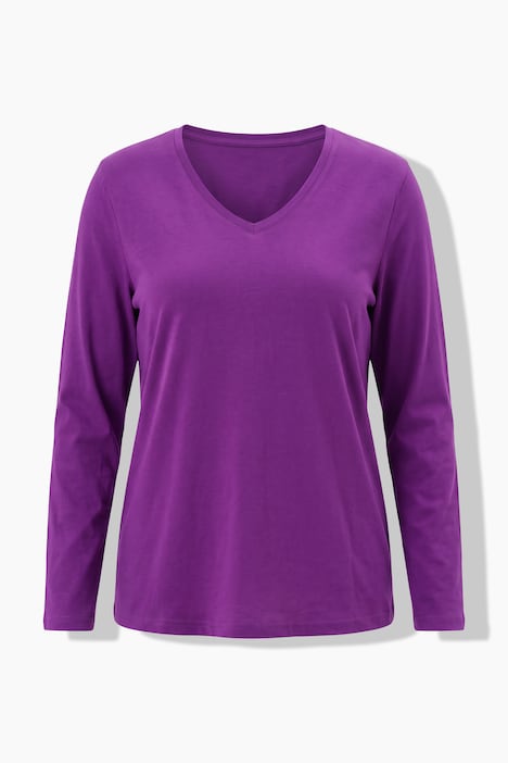 Longsleeve. T-shirt, regular fit, V-hals, lange mouwen