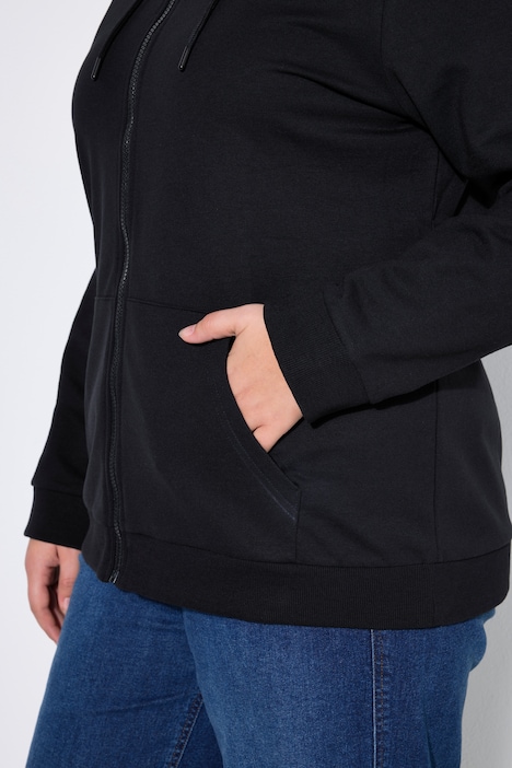 Zip Sweatshirt Long Sleeve Relaxed Fit Pocket Hoodie