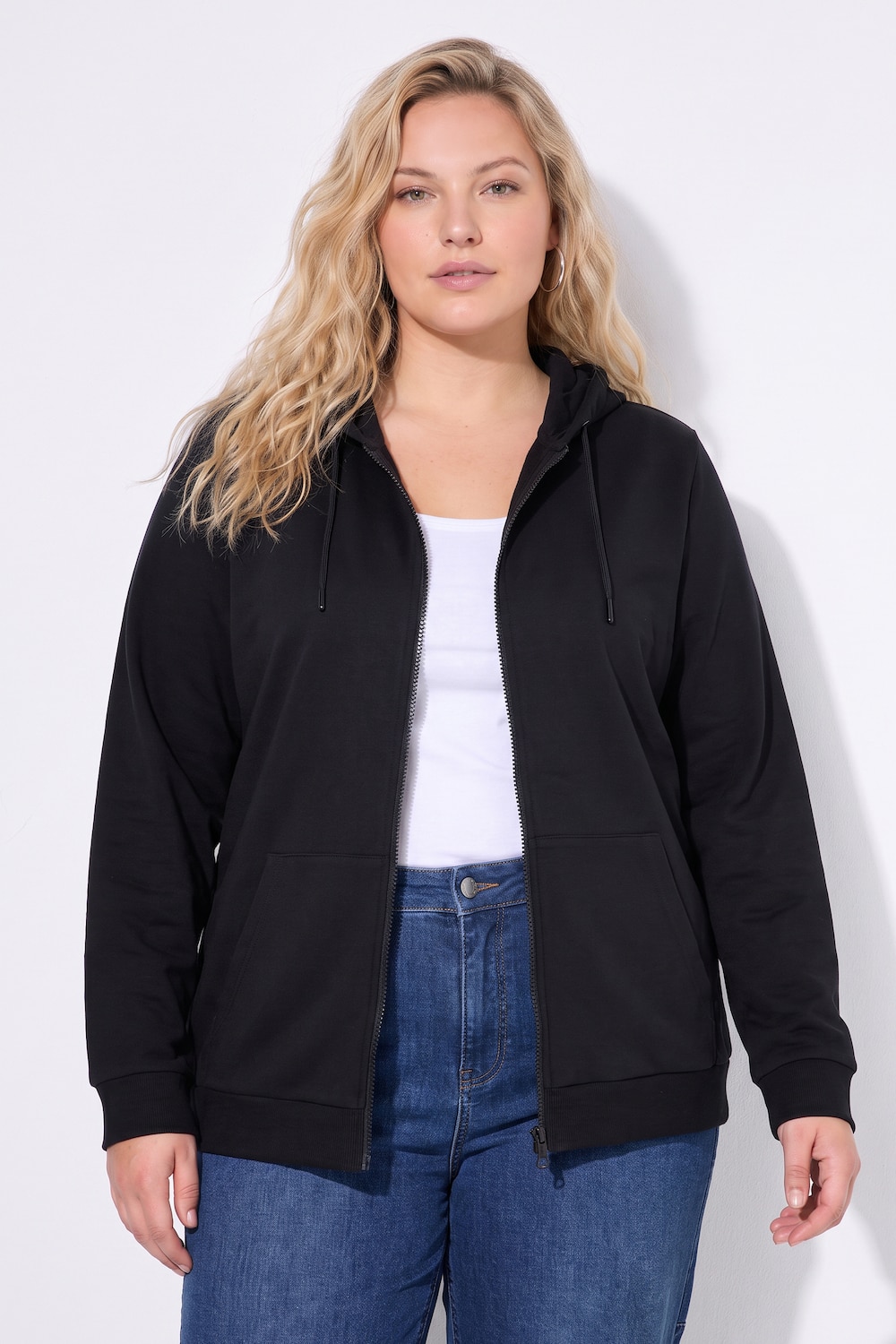 Sweatjacke, Kapuze, Kängurutasche, Langarm