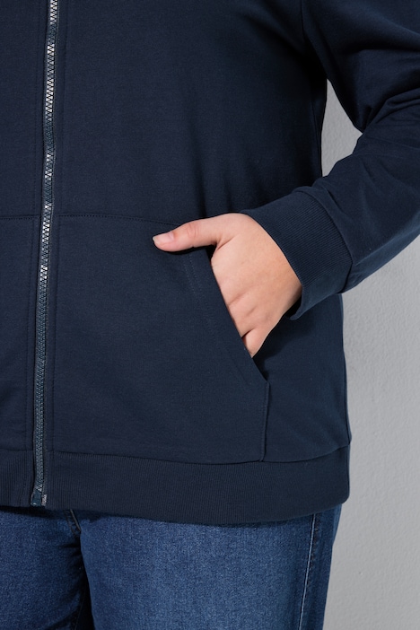Zip Sweatshirt Long Sleeve Relaxed Fit Pocket Hoodie