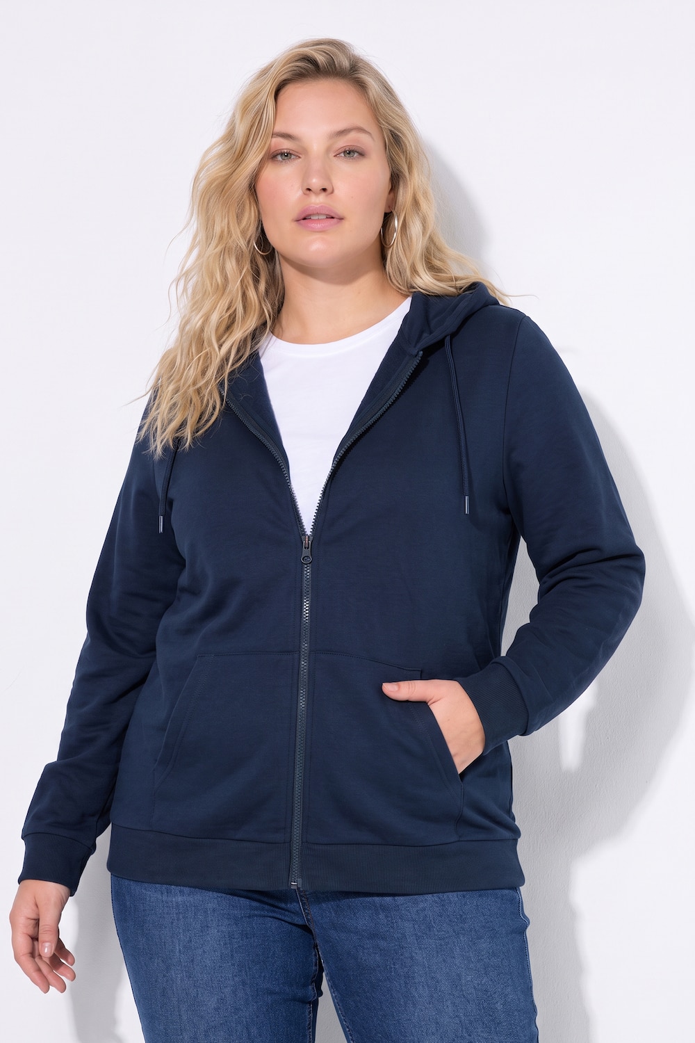 Sweatjacke, Kapuze, Kängurutasche, Langarm