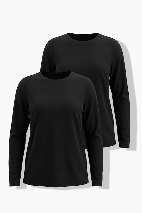 Longsleeve, T-shirts, set van 2, ronde hals, lange mouwen
