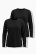 Longsleeve, T-shirts, set van 2, ronde hals, lange mouwen