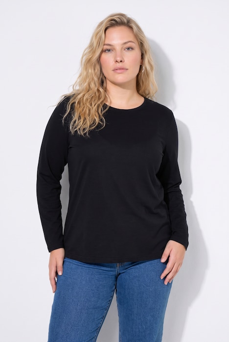 Longsleeve, T-shirts, set van 2, ronde hals, lange mouwen