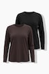 Longsleeve, T-shirts, set van 2, ronde hals, lange mouwen