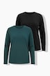 Longsleeve, T-shirts, set van 2, ronde hals, lange mouwen