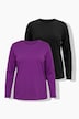 Longsleeve, T-shirts, set van 2, ronde hals, lange mouwen