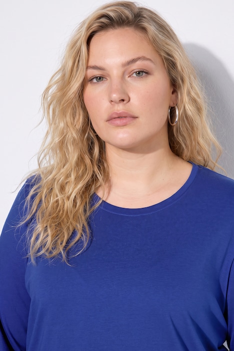 T-shirt, coupe classique, col rond, manches longues