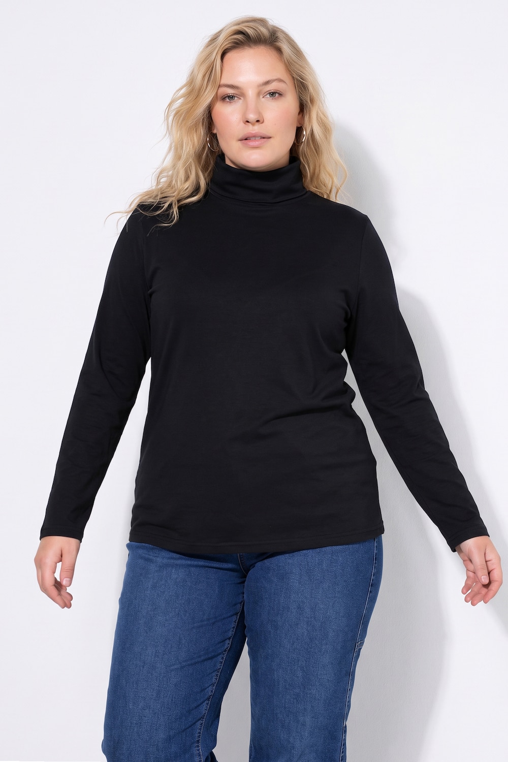 Rollkragen-Shirt, Basic-Qualität, Langarm