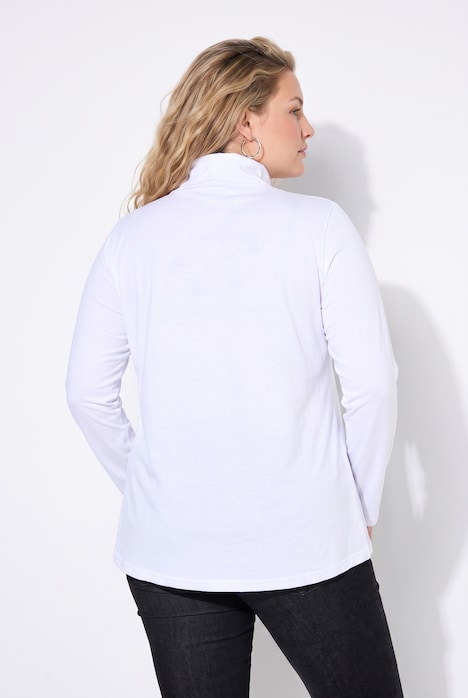 Trui met col, basic kwaliteit, lange mouwen