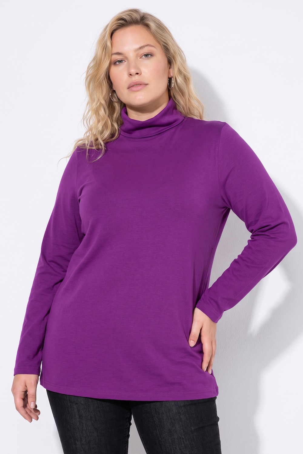 Rollkragen-Shirt, Basic-Qualität, Langarm