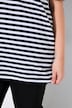 Classic Two Stripe Round Neck Short Sleeve Cotton Tee