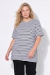 Classic Two Stripe Round Neck Short Sleeve Cotton Tee