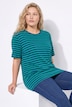Classic Two Stripe Round Neck Short Sleeve Cotton Tee