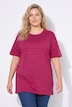 Classic Two Stripe Round Neck Short Sleeve Cotton Tee