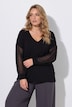 Langarmshirt, A-Linie, Ballonärmel aus Mesh