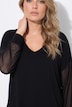 Langarmshirt, A-Linie, Ballonärmel aus Mesh